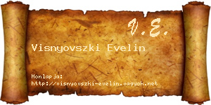 Visnyovszki Evelin névjegykártya